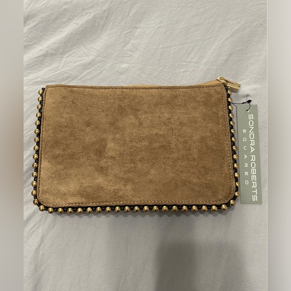 Sondra Roberts Squared Suede Bag